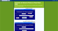 Desktop Screenshot of evaluadordenumerosprimosenvisualbasic.blogspot.com