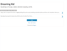 Tablet Screenshot of dreamingkid.blogspot.com