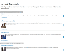 Tablet Screenshot of inclusaofacaparte.blogspot.com