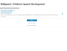 Tablet Screenshot of kidspeech.blogspot.com