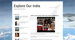 Desktop Screenshot of exploreourindia.blogspot.com