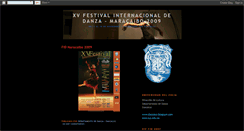 Desktop Screenshot of festivalinternacionaldedanza2009.blogspot.com