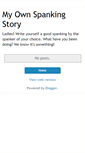 Mobile Screenshot of myownspankingstory.blogspot.com
