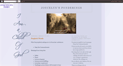 Desktop Screenshot of joysponderings.blogspot.com