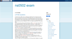 Desktop Screenshot of ns0502exam.blogspot.com