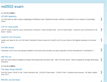 Tablet Screenshot of ns0502exam.blogspot.com