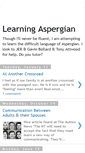 Mobile Screenshot of learningaspergian.blogspot.com