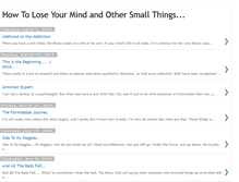 Tablet Screenshot of howtoloseyourmindandothersmallthings.blogspot.com