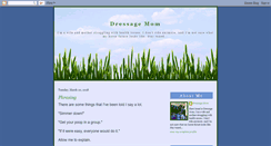 Desktop Screenshot of dressagemom.blogspot.com