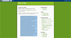 Desktop Screenshot of iliveinpisa.blogspot.com