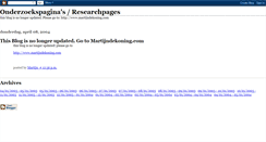 Desktop Screenshot of onderzoekspaginas.blogspot.com