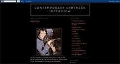 Desktop Screenshot of contemporaryceramicsinterview.blogspot.com