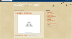 Desktop Screenshot of mylazyafternooon.blogspot.com