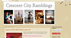 Desktop Screenshot of crescentcityramblings.blogspot.com