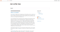 Desktop Screenshot of mewritetoo.blogspot.com