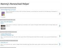 Tablet Screenshot of mommyshomeschoolhelper.blogspot.com