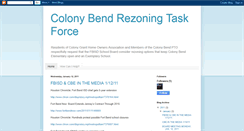 Desktop Screenshot of colonybendrezoning.blogspot.com