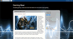 Desktop Screenshot of gamingbears.blogspot.com