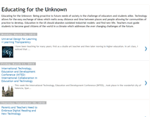 Tablet Screenshot of educatingfortheunknown.blogspot.com