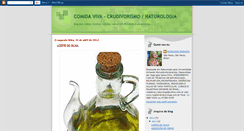 Desktop Screenshot of comidavivanaturologia.blogspot.com