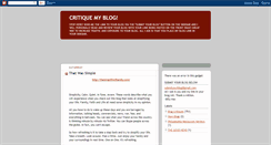 Desktop Screenshot of critiquemyblog.blogspot.com