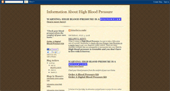 Desktop Screenshot of informationabouthighbloodpressure.blogspot.com