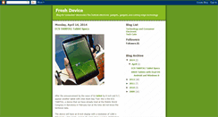 Desktop Screenshot of freshdevice.blogspot.com