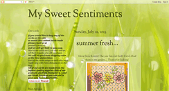 Desktop Screenshot of mysweetsentiments.blogspot.com