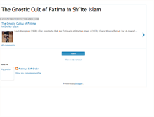 Tablet Screenshot of gnosticfatima.blogspot.com