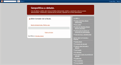 Desktop Screenshot of geopoliticaadebateesp.blogspot.com