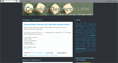 Desktop Screenshot of calamityresearchlabs.blogspot.com