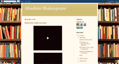 Desktop Screenshot of absoluteshakespeareblog.blogspot.com