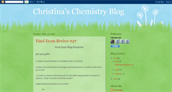 Desktop Screenshot of christinachemblog.blogspot.com