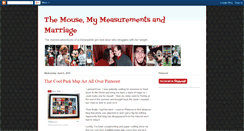 Desktop Screenshot of mousemeasurementsandmarriage.blogspot.com