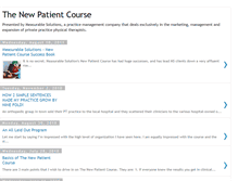 Tablet Screenshot of newpatientcourse.blogspot.com