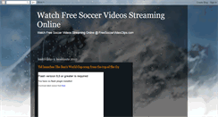 Desktop Screenshot of freesoccervideoclips.blogspot.com