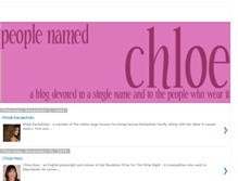 Tablet Screenshot of people-named-chloe.blogspot.com