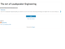 Tablet Screenshot of loudspeaker-engineering.blogspot.com