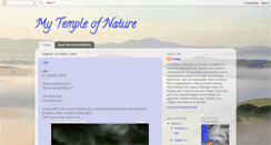 Desktop Screenshot of mytempleofnature.blogspot.com