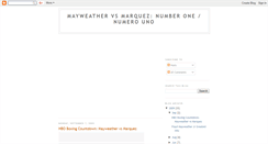 Desktop Screenshot of floydmayweatherjrvsjuanmanuelmarquez.blogspot.com