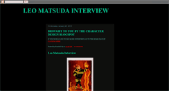 Desktop Screenshot of leo-matsuda-interview.blogspot.com