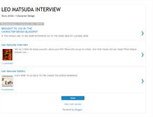 Tablet Screenshot of leo-matsuda-interview.blogspot.com