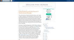 Desktop Screenshot of english-for-chinese.blogspot.com