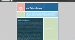 Desktop Screenshot of ourfuturekenya.blogspot.com