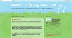 Desktop Screenshot of masterofironymedlist.blogspot.com