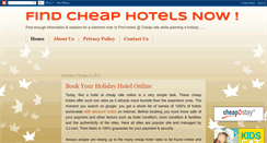 Desktop Screenshot of cheaphotels-now.blogspot.com