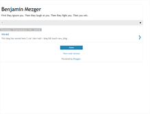 Tablet Screenshot of benmezger.blogspot.com