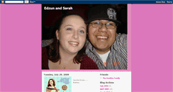 Desktop Screenshot of edzunandsarah.blogspot.com