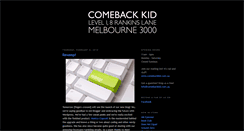 Desktop Screenshot of comebackkidmelbourne.blogspot.com