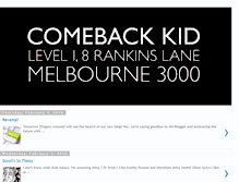 Tablet Screenshot of comebackkidmelbourne.blogspot.com